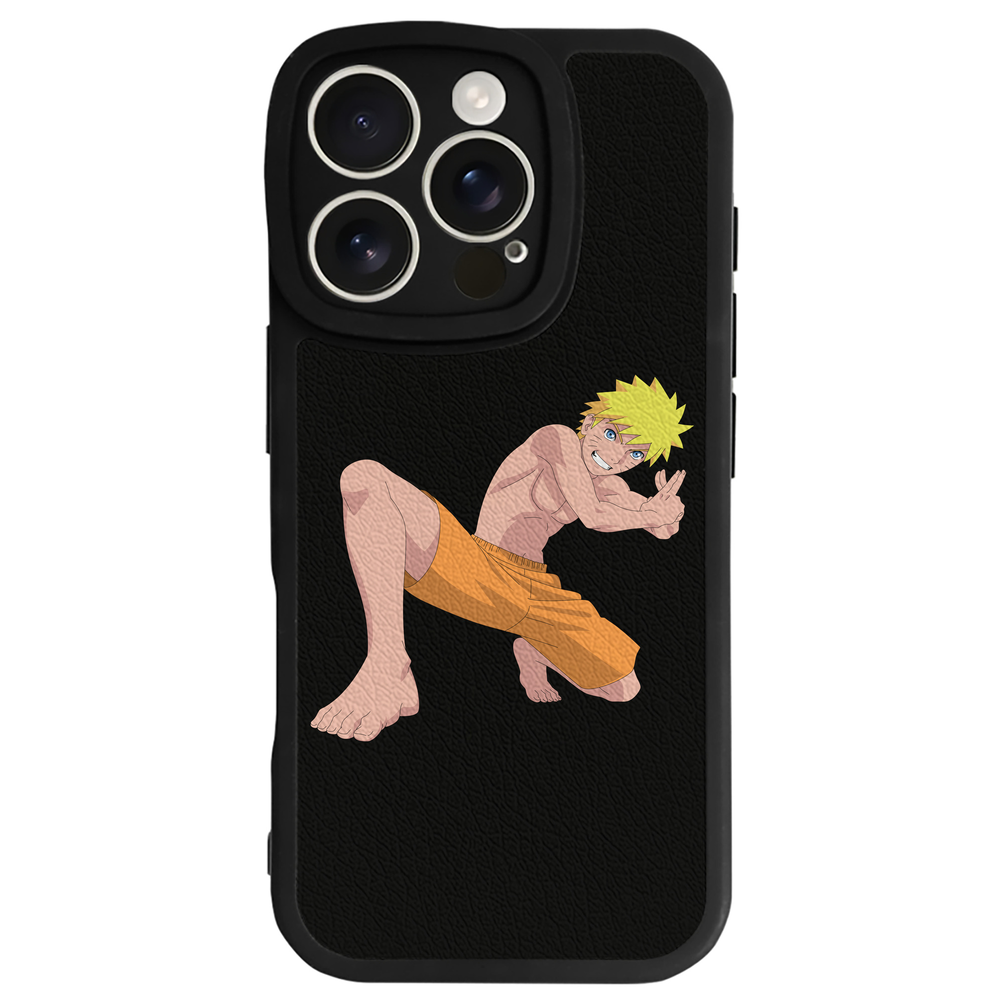 （画像用） NARUTO -ナルト- うずまき ナルト Uzumaki Naruto 【iPhone 16シリーズ対応】シリコンスマホケース（レザー調） 材質：シリコン